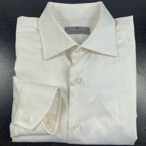 Canali white beige XL 42-16 1/2 dress shirt